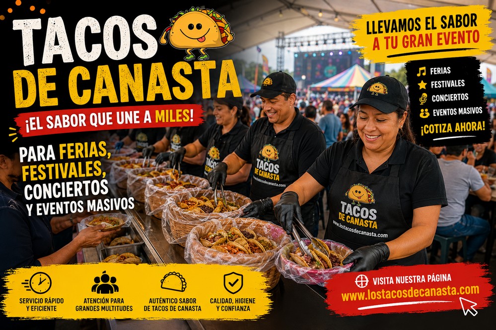 tacos de canasta para eventos